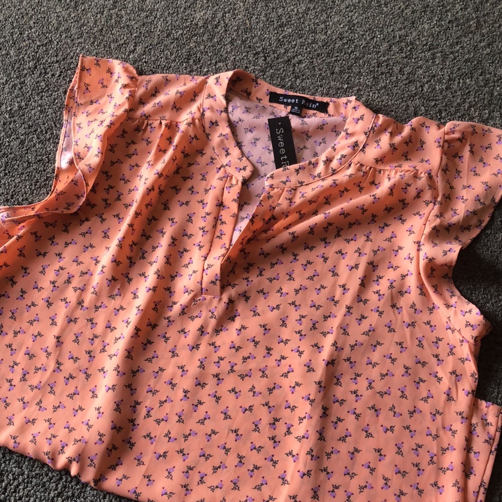Sweet Rain Peach Blouse